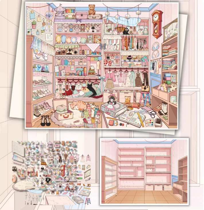 Organize Stationery Shop Clothing Coffee Shop Big Size Sticker