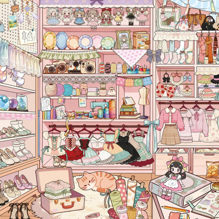 Organize Stationery Shop Clothing Coffee Shop Big Size Sticker