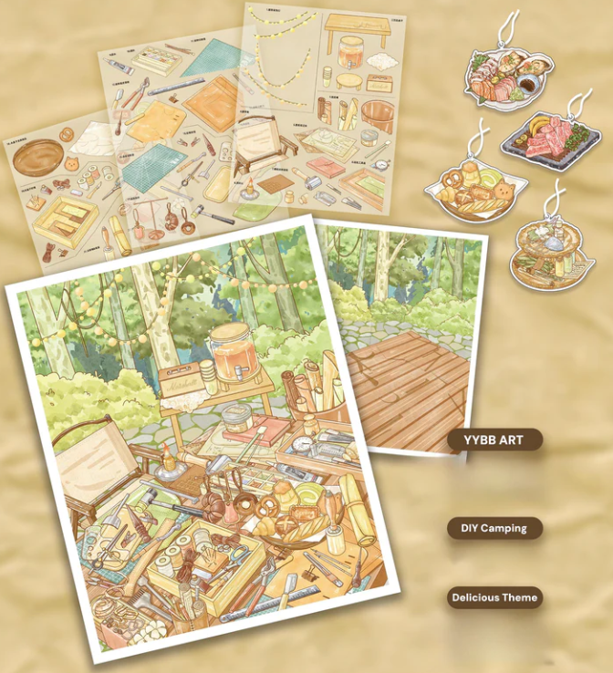 Delicious Food Korean BBQ Suki Yaki Desserts Stickers