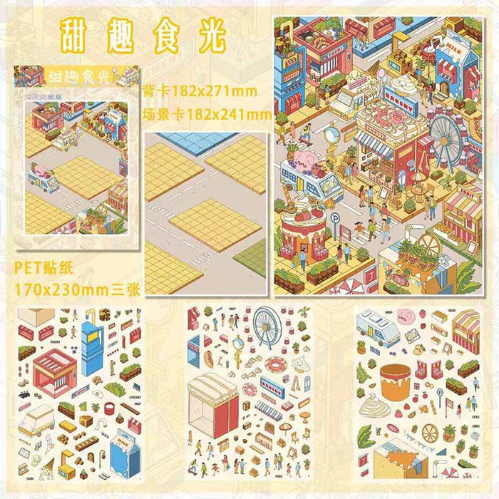 Sweet & Fun Dining Yokai General Store Landscape Stickers