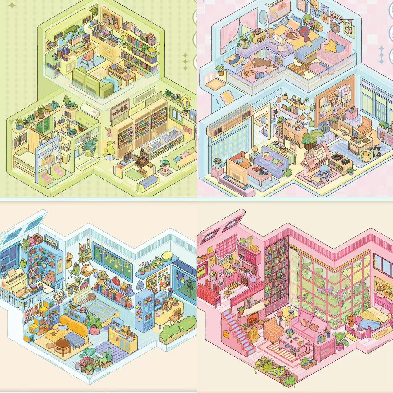DIY Daydream Apartments 3D Miniature Scene Stickers