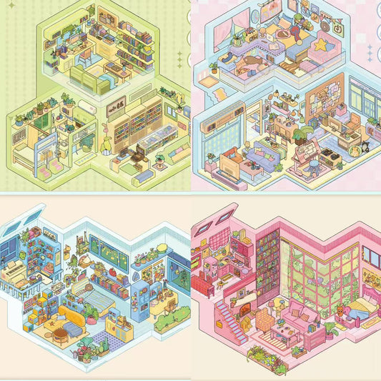 DIY Daydream Apartments 3D Miniature Scene Stickers