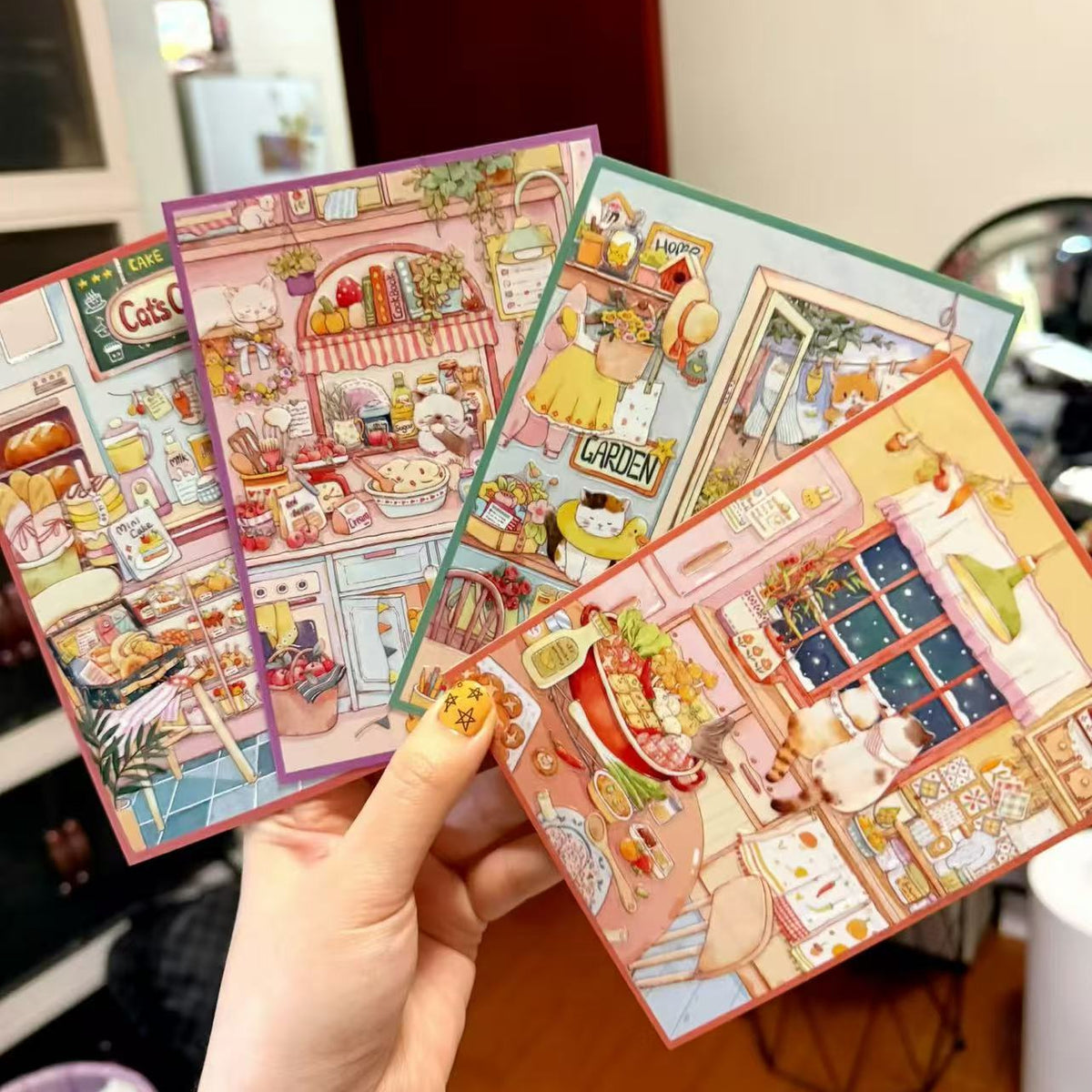 DIY Mini Card 3D Landscape Stickers