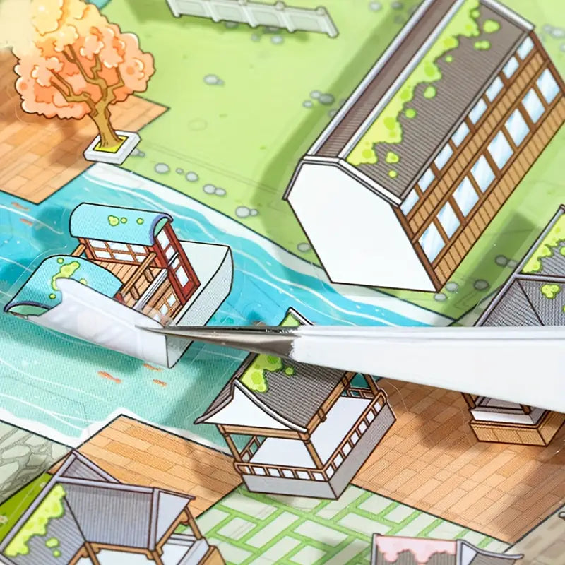 Ancient Chinese City 3D Sticker Scene