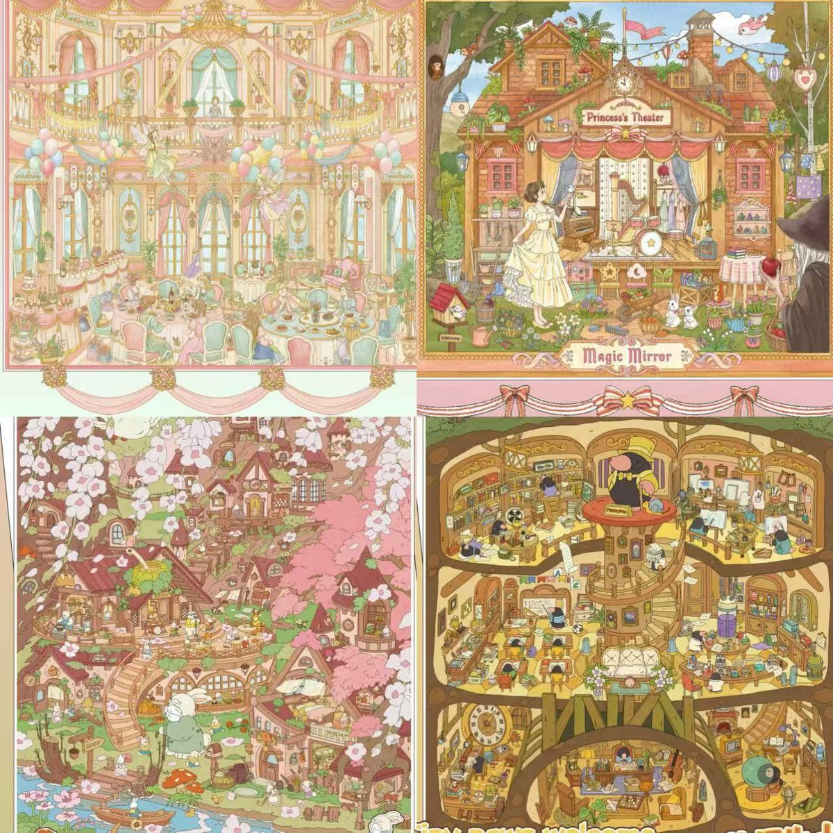 Princess Theater Hall of Splendid Dreams Blossom Treehouse 3D Sticker Scene