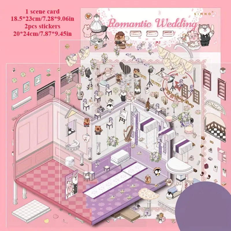 Cartoon Miniature Scene, DIY Capybara Work Diary The Wedding Moment