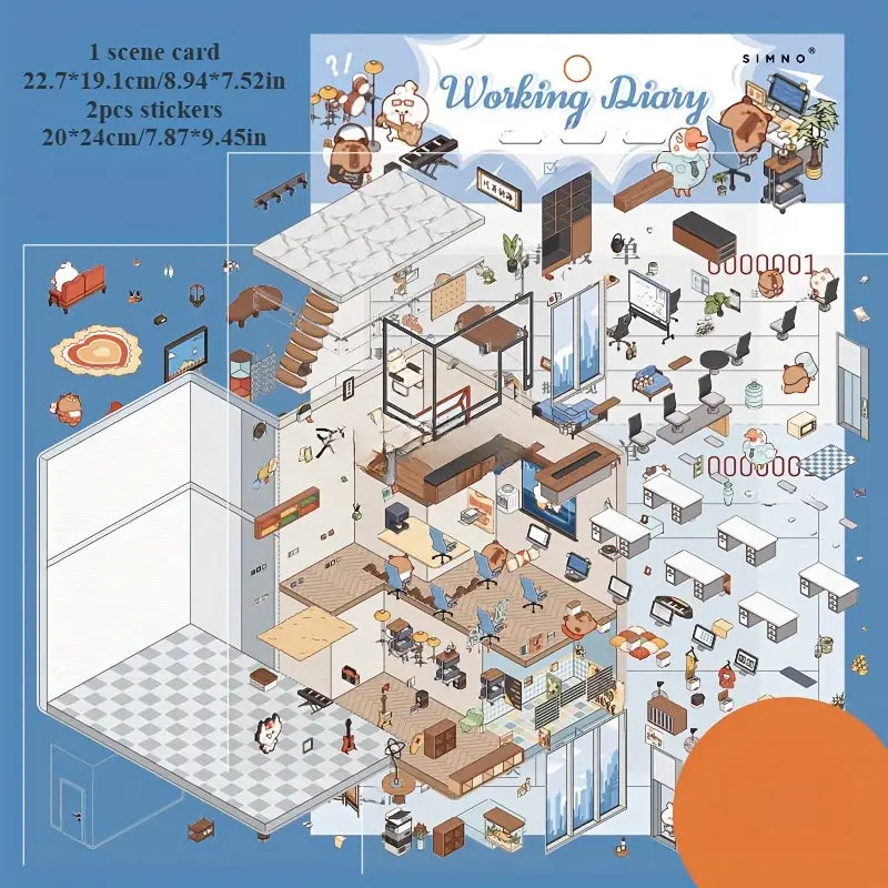Cartoon Miniature Scene, DIY Capybara Work Diary The Wedding Moment