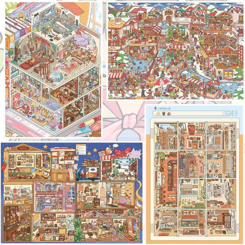 DIY Big Size 3D Miniature Scene Stickers