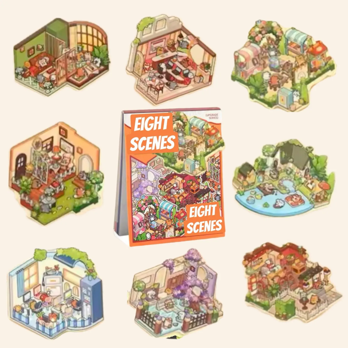 Sticker Scene Book 6 Different Themes