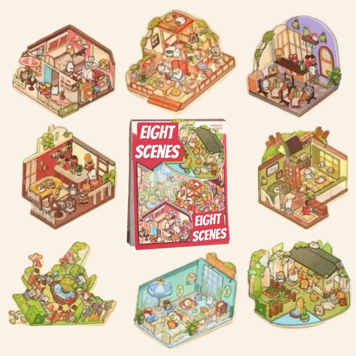 Sticker Scene Book 6 Different Themes