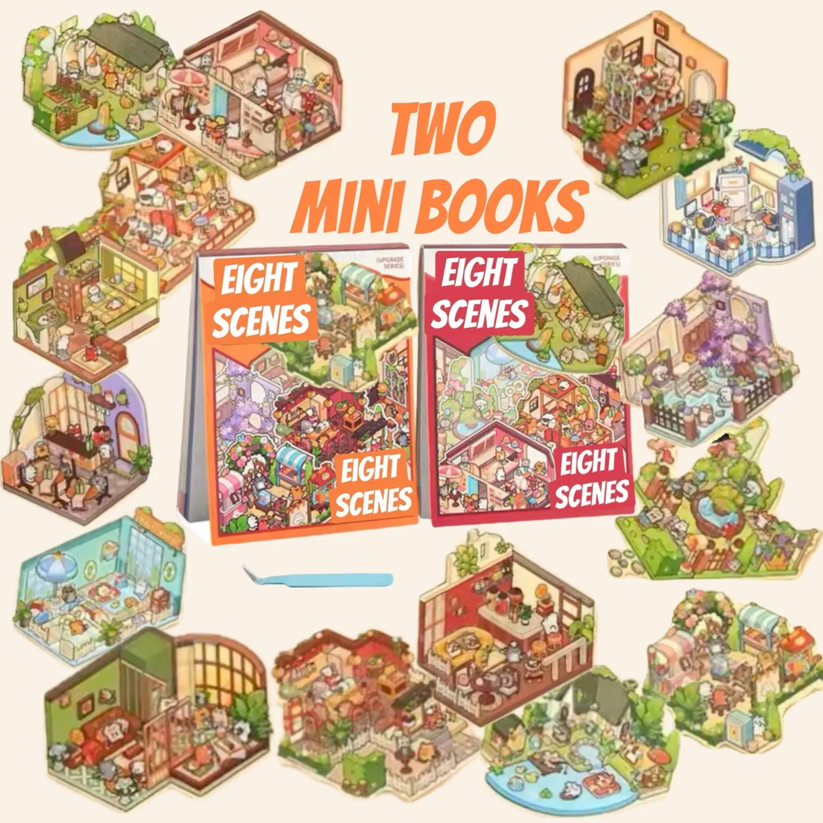 Sticker Scene Book 6 Different Themes